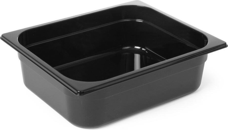 Hendi Gastronorm container zwart polycarbonaat 9 5L temperatuurbestendig stapelbaar