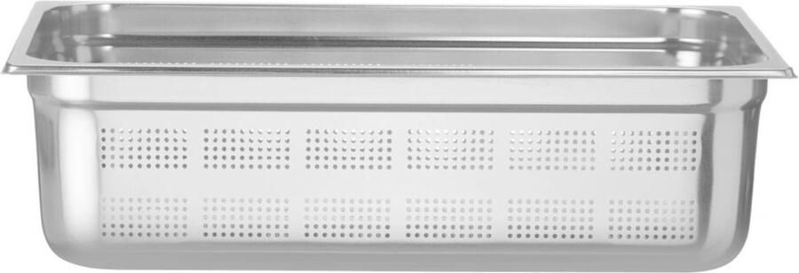 Hendi Gastronormbak geperforeerd roestvast staal 21L lichtgrijs 150mm hoog
