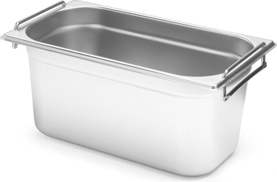 Hendi GN container 1 3 met handvatten 7 8L roestvrij staal 325x176x200mm