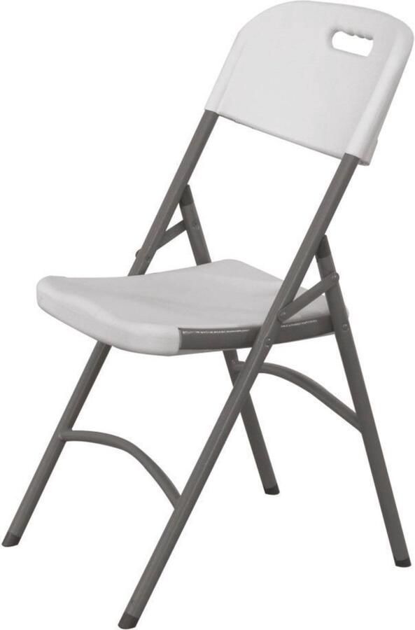 HENDI Inklapbare stoel – Belastbaar tot 180 kg – Wit – 540x440x x(H)840 mm