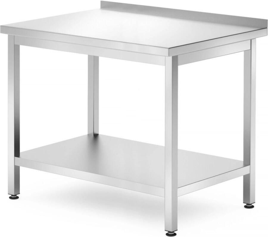 Hendi Muur werktafel met schap geschroefd diepte 700 mm 1000x700x850 mm roestvast staal