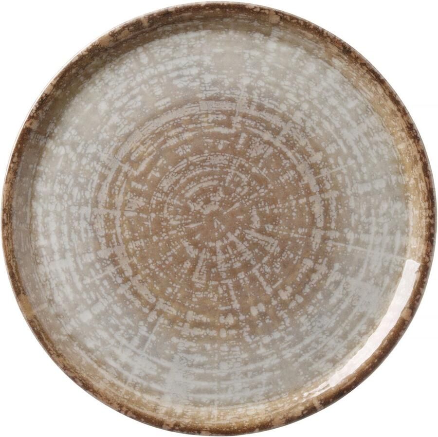 HENDI Pizzabord Crete van duurzaam porselein Ø 330 x 18 mm set van 6 stuks