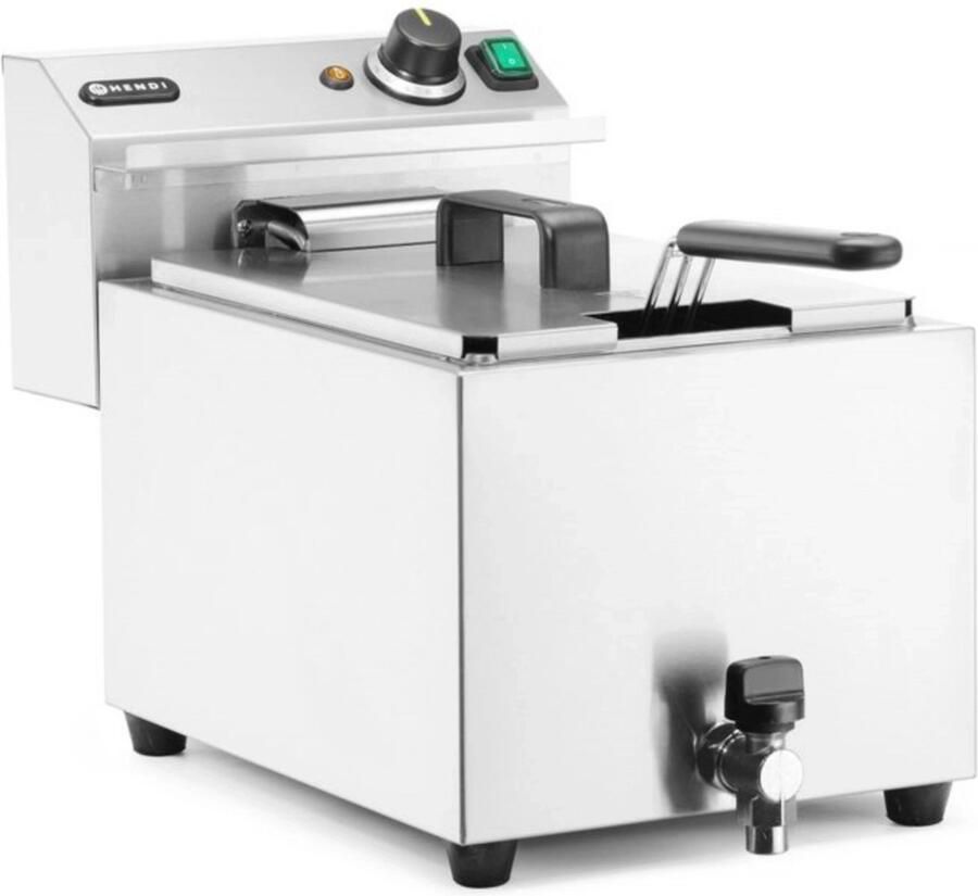 Hendi Profi Line friteuse 10L 400V 6600W met aftapkraan
