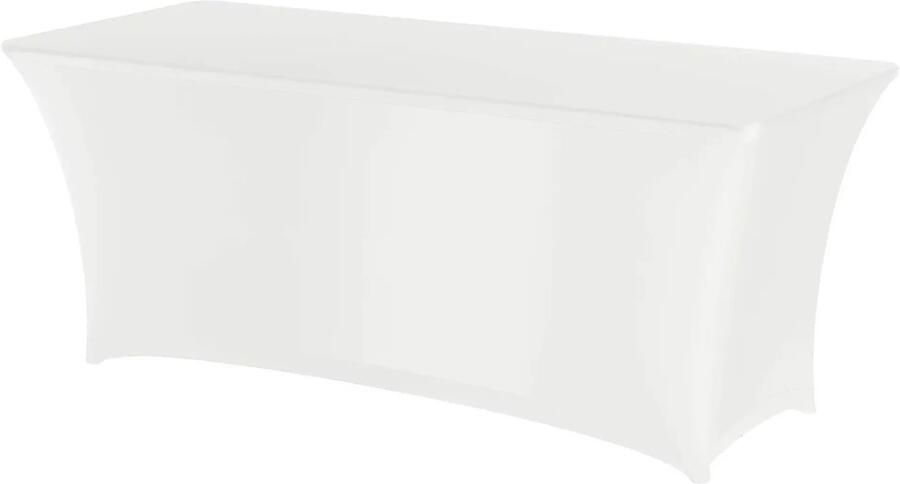 HENDI Rechthoekige tafelhoes – Easy-Jersey stof – Strijkvrij – 1200x760x730 mm – Wit