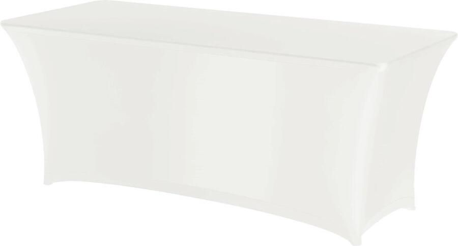 HENDI Rechthoekige tafelhoes – Easy-Jersey stof – Strijkvrij – 1500x760x730 mm – Wit
