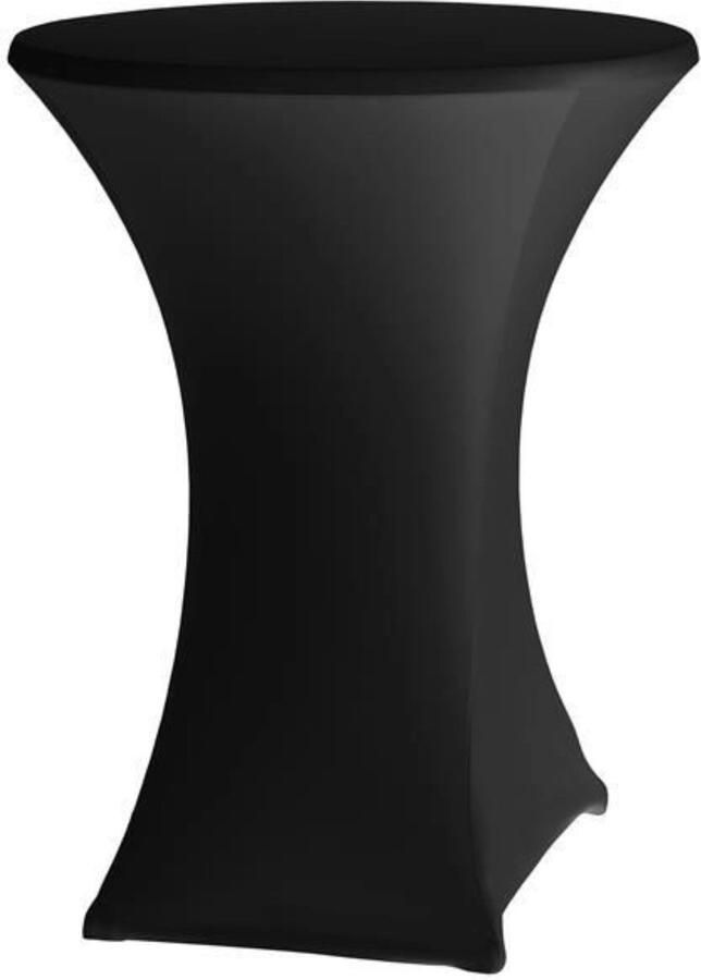 HENDI Statafelhoes – Effen Jersey – Zwart – Ø70-85 cm – Strijkvrij