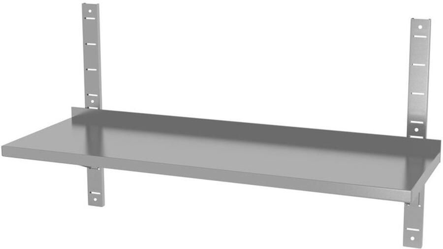 HENDI Verstelbare wandplank enkel roestvrij staal spatwand 1200x300x600mm