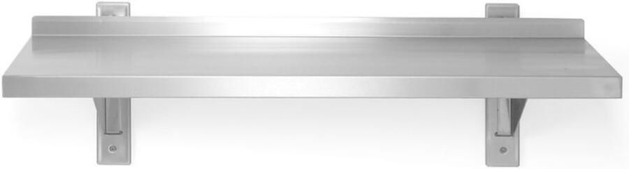 HENDI Verstelbare wandplank roestvrij staal met spatwand 800x300x600mm
