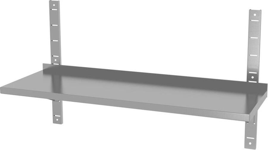 HENDI Verstelbare wandplank – enkel – roestvrij staal – 1000x300x600 mm – set van 2 - Foto 2