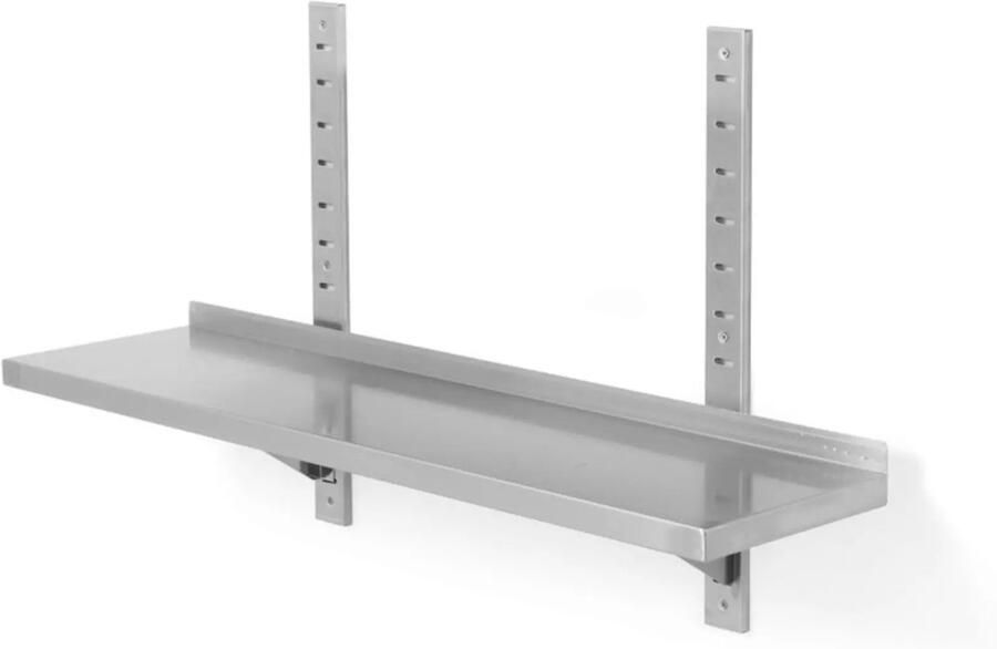 HENDI Verstelbare wandplank roestvrij staal met spatwand 800x300x600mm - Foto 2