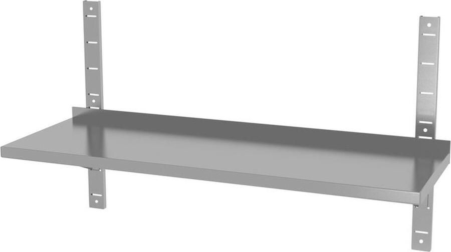 HENDI Verstelbare wandplank – enkel – roestvrij staal – 1400x300x600 mm