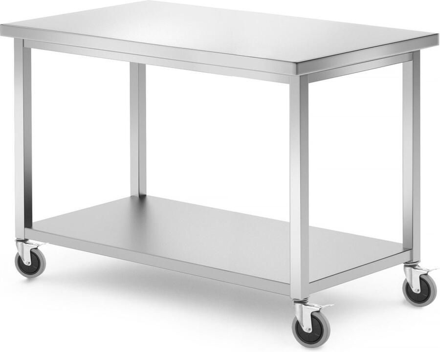 Hendi Werktafel met Plank geschroefd Diepte: 600 Mm. Kitchen Line 1200x600x(H)850mm 815793 Horeca & Professioneel