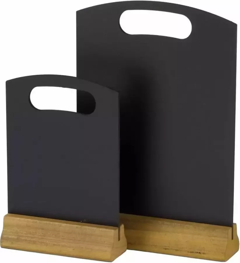 Hendi Tafel krijtbord met houten voet set van 2 150x50x(H)230mm zwart