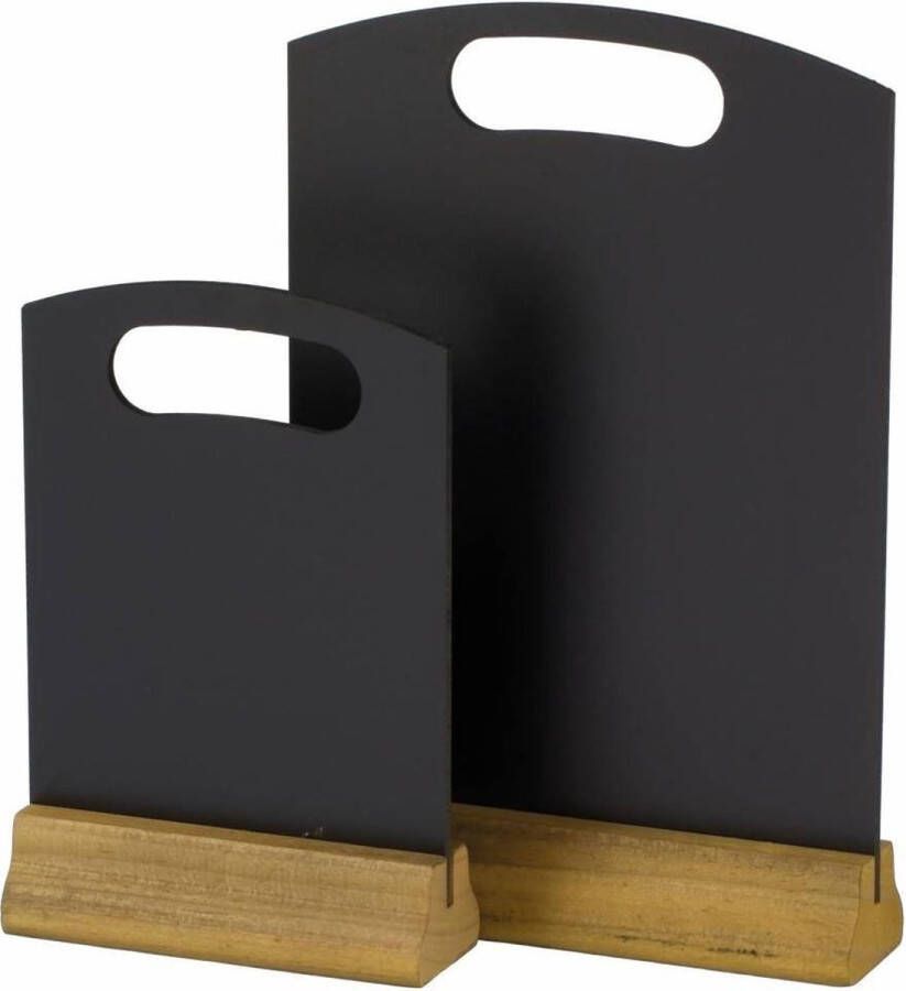 Hendi Tafel krijtbord met houten voet set van 2 210x50x(H)320mm zwart