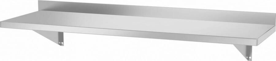 HENDI Wandplank – Roestvast staal – 1000x300x250 mm – Inclusief bevestigingsbeugels – 25 kg draagkracht - Foto 2