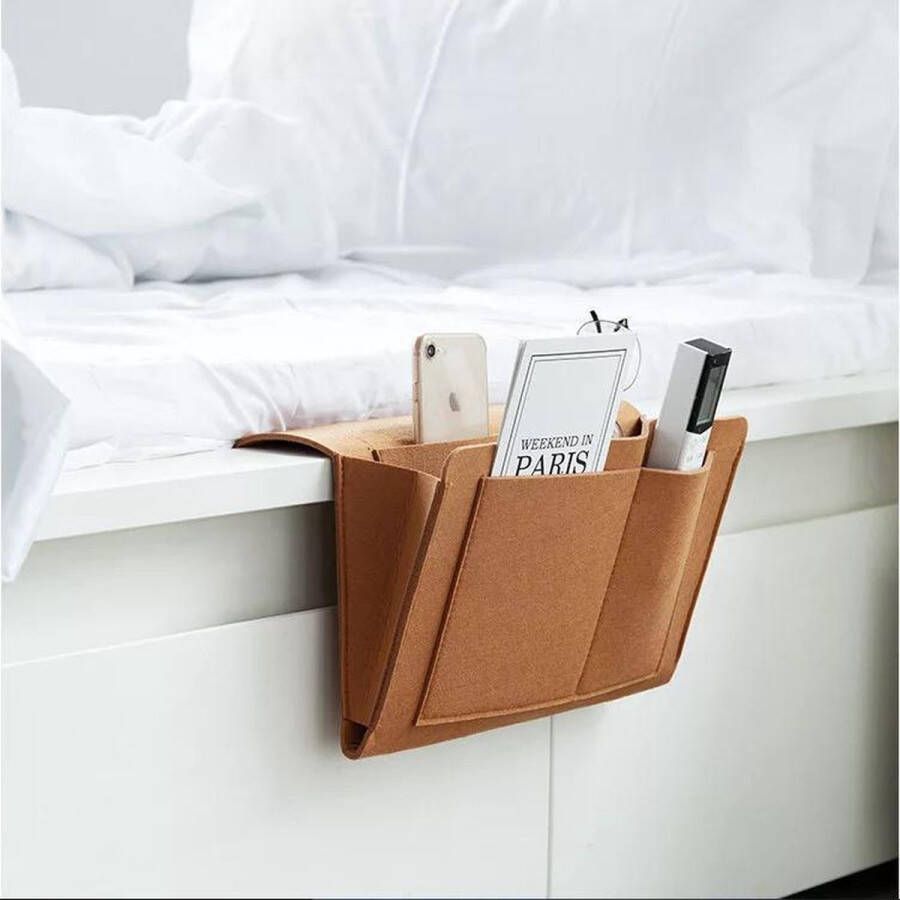 Hentic Bed Organizer Bedside Pocket Opbergzak Bed & Bank Extra Nachtkastje
