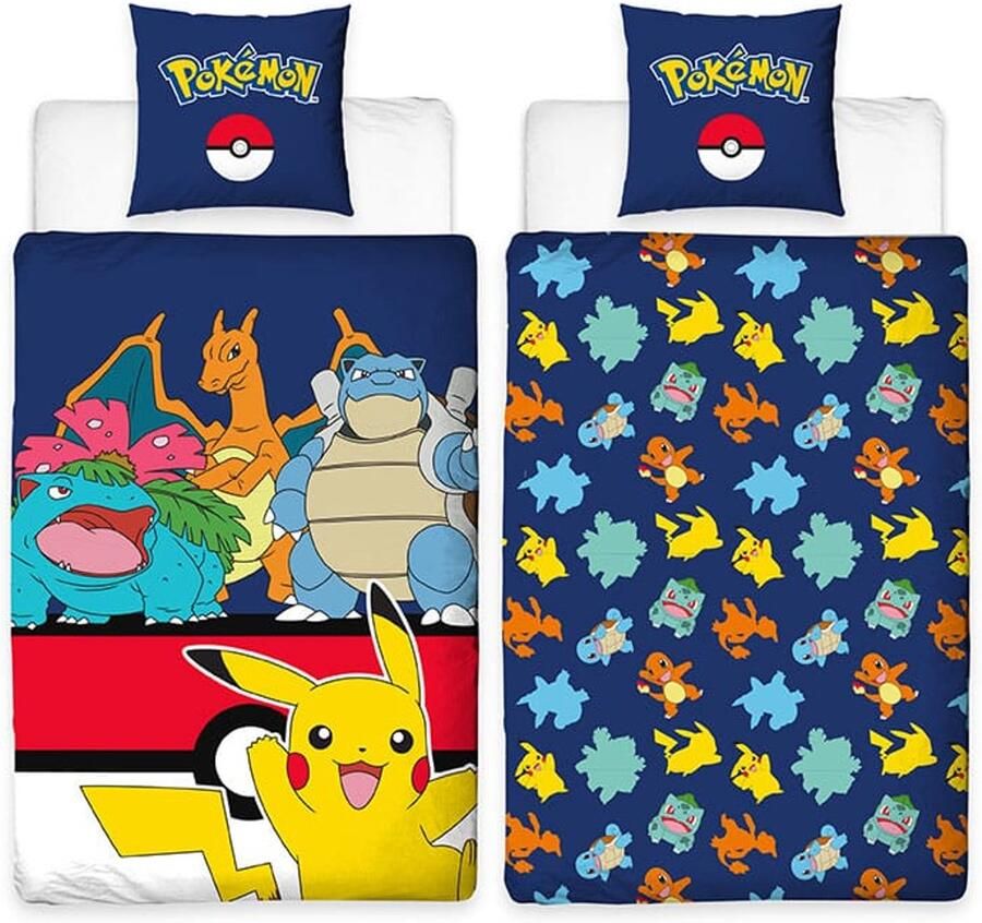 Herding Pokemon bed linen Pokemon blue 135 x 200 cm Kussens