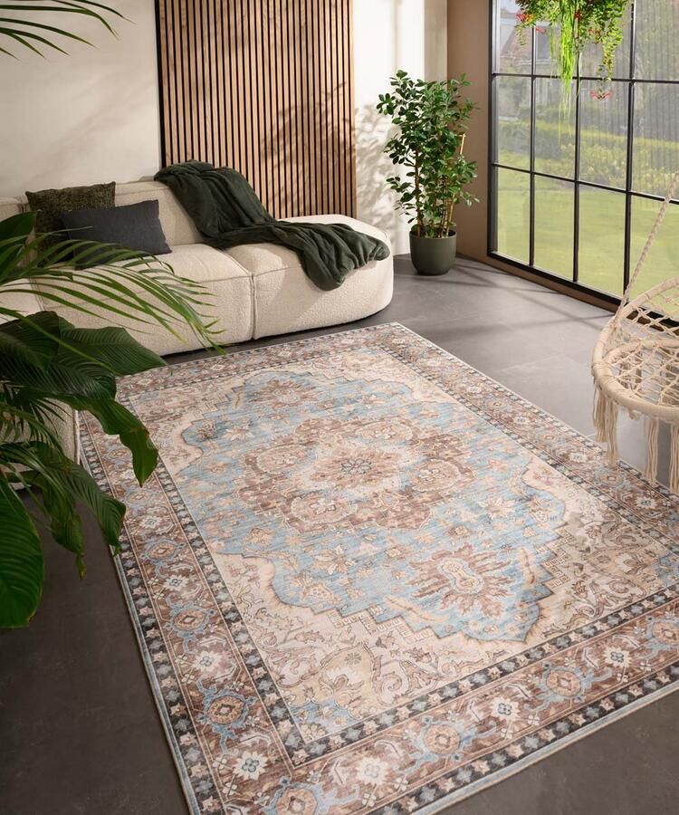 Heritaged Vintage buitenkleed Valenca Fino lichtblauw 120x160 cm