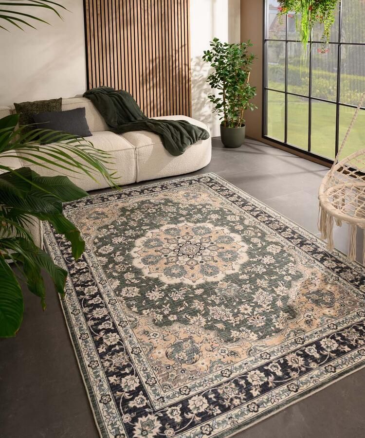 Heritaged Vintage buitenkleed Valenca Nova donkergroen 80x150 cm