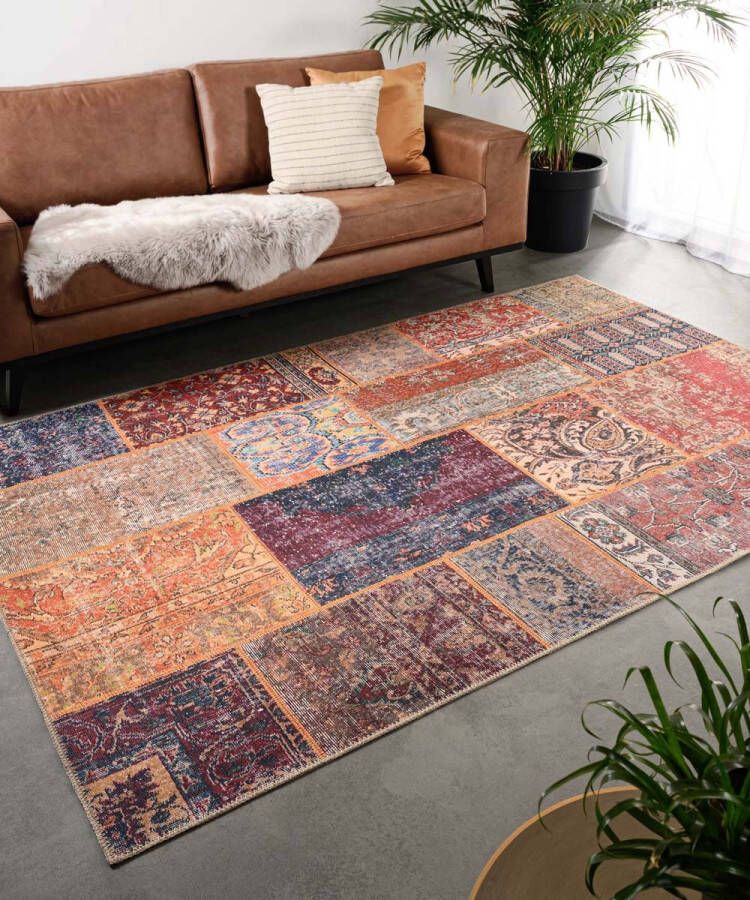 Heritaged Patchwork vloerkleed Fade Heritage blauw multi 190x290 cm