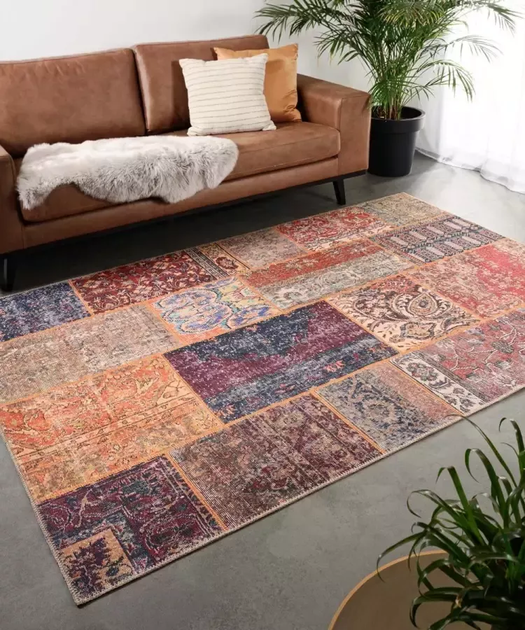 Heritaged Patchwork vloerkleed Fade Heritage blauw multi 230x330 cm