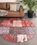 Heritaged Rond patchwork vloerkleed Fade No.1 rood multi 152 cm rond - Thumbnail 1
