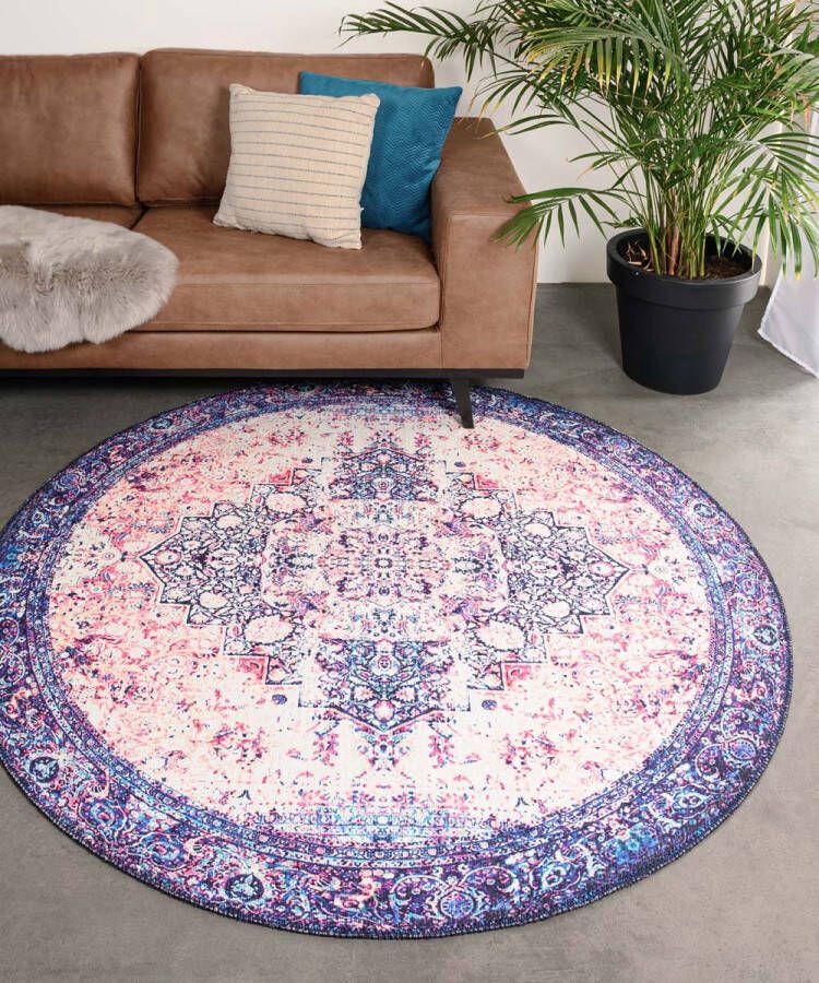 Heritaged Rond vintage vloerkleed Fade No.2 multi 76 cm rond