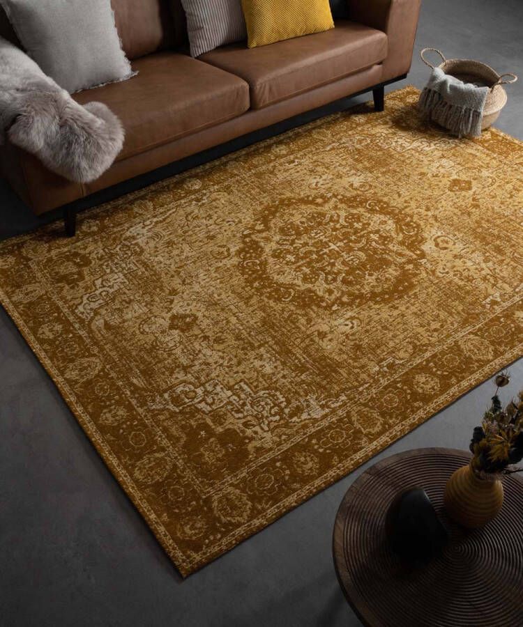 Heritaged Vintage vloerkleed Traditions okergeel 200x290 cm - Foto 1