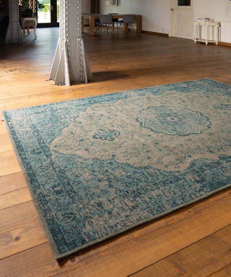 Heritaged Vintage vloerkleed Village grijs|blauw 140x200 cm
