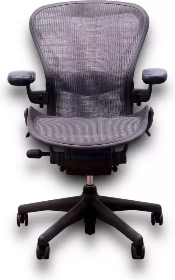 Herman Miller Aeron Tuxedo Pellicle Netweave bureaustoel (full option) maat B refurbished met garantie