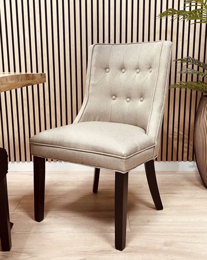 Hermanshome Eetkamerstoel Pierre Linnen Beige