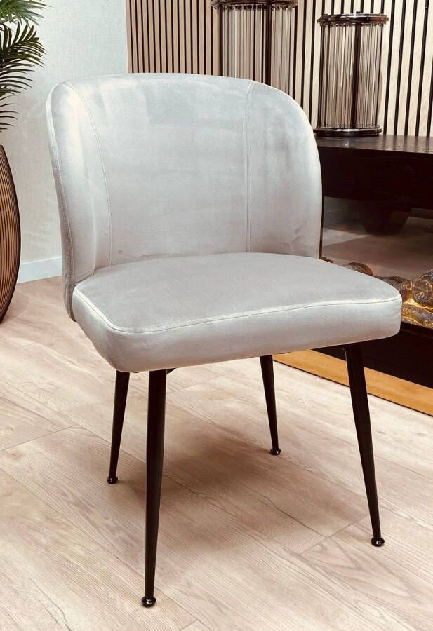 Hermanshome Eetkamerstoel Royes Velours Stone