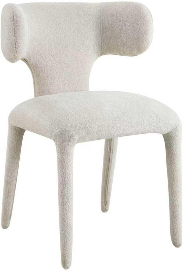 Hermanshome Japandi Eetkamerstoel AVORIA Bouclé Stone Set van 4 - Foto 2