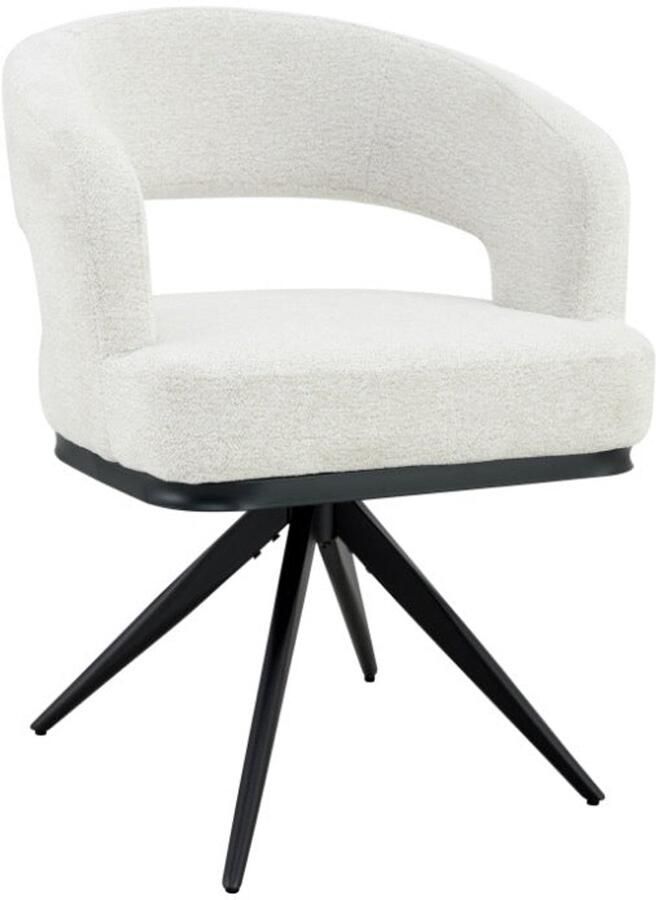 Hermanshome Japandi Eetkamerstoel Belfort Bouclé Crème