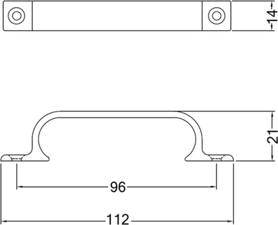 Hermeta GREEP 96MM OPSCHROEVEND MAT ZWART (4231-18E)