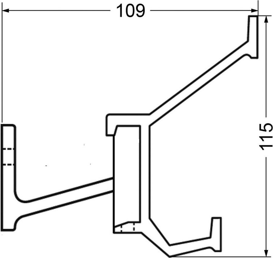 Hermeta KAPSTOK SERIE A 3-HAAKS ALU WINKELVERPAKKING (2680-11W)