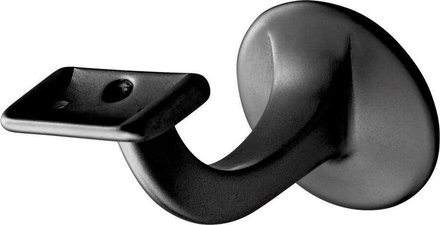 Hermeta Leuninghouder 75 vlak m8 zwart 3508-70