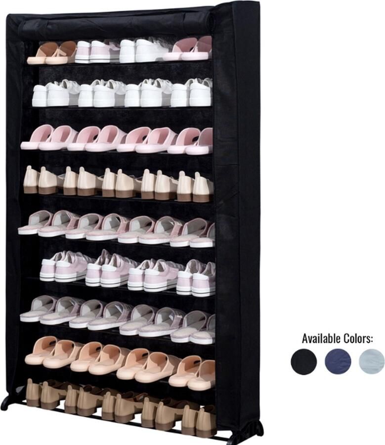 Vida xl Kledingrek met schoenenrek 90x34x184 cm gerookt eikenkleurig - Foto 2