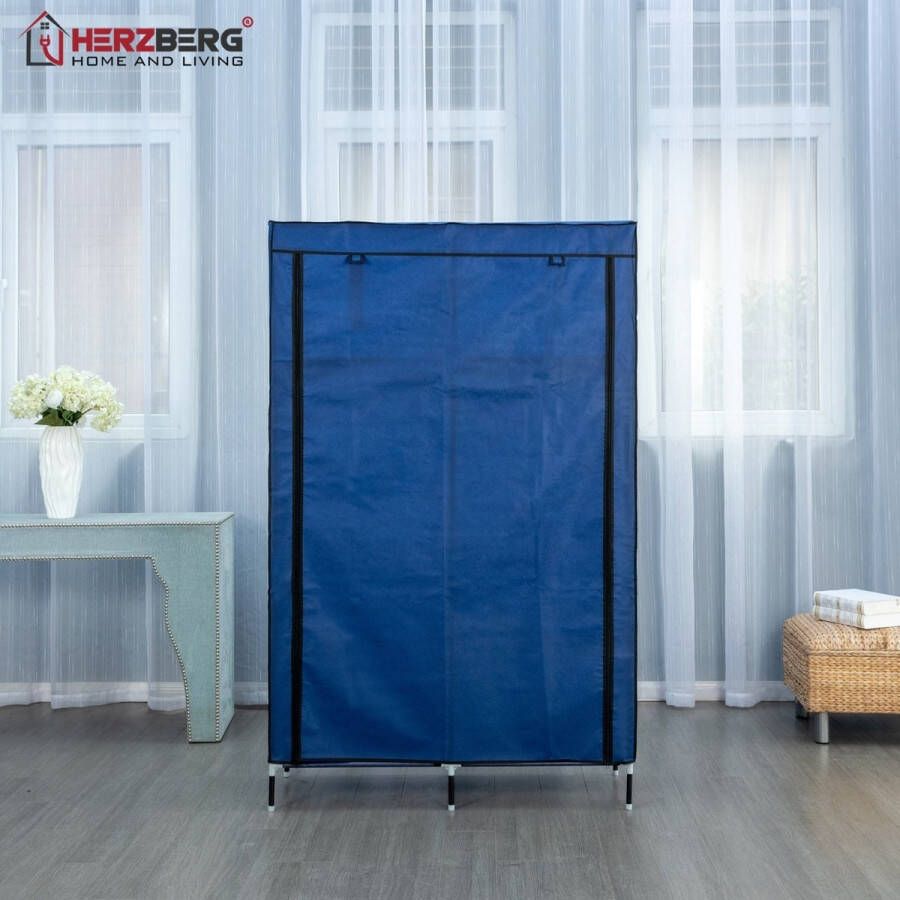 Herzberg HG-8012: Storage Wardrobe Blue