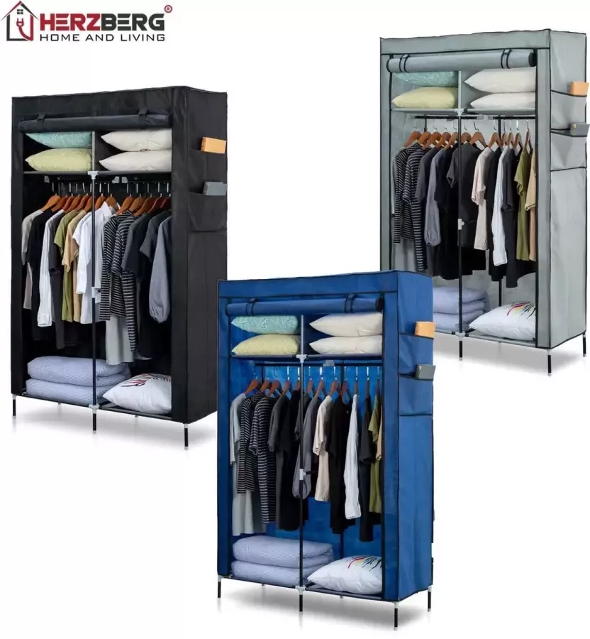 Herzberg Home & Living Herzberg HG-8012: Storage Wardrobe Gray opberger opbergkast - Foto 3