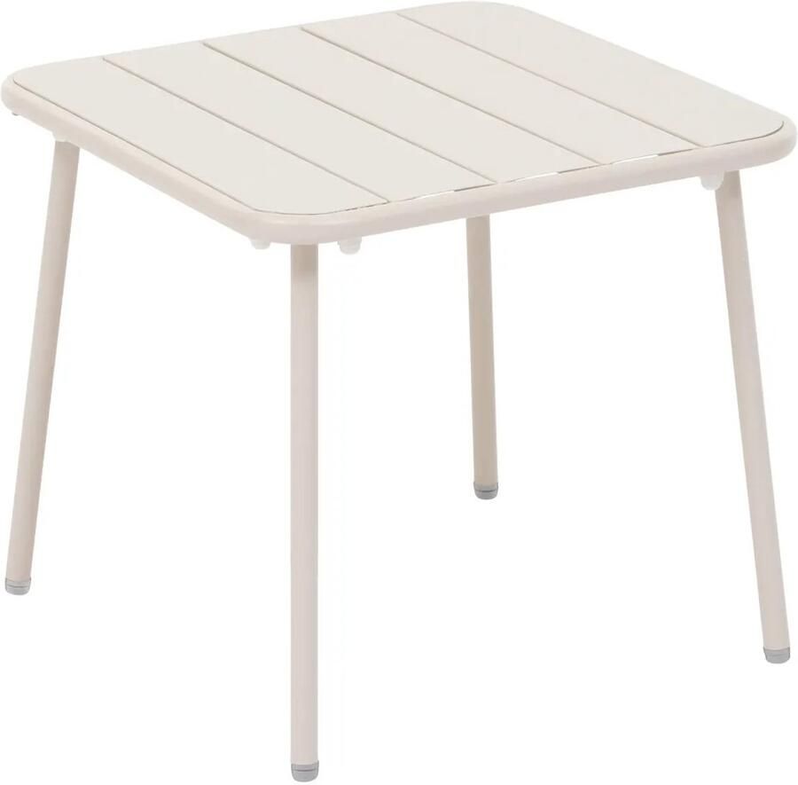Hesperide Bijzettafel tuin salon tafel Phuket metaal wit 45 x 45 x 41 cm voor buiten