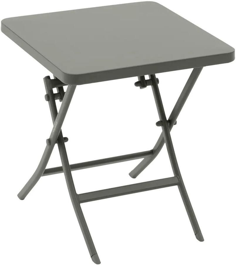 Hesperide Bijzettafel tuin tafel Oase metaal groen 40 x 40 x 45 cm voor buiten inklapbaar Camping tafel
