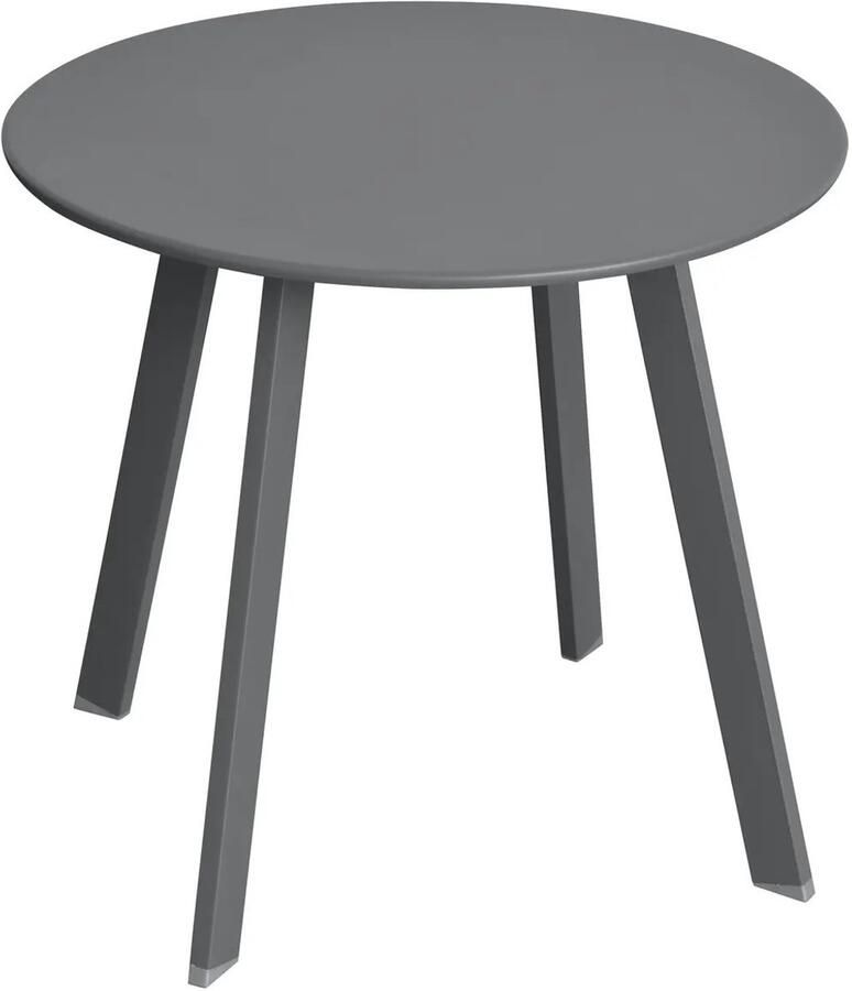Hespéride Hesperide Bijzettafel tuin tafel Saona metaal donkergrijs D50 x H45 cm voor buiten