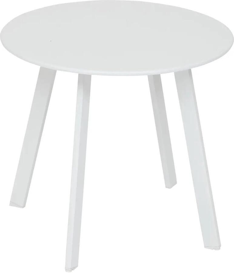 Hespéride Hesperide Bijzettafel tuin tafel Saona metaal wit D50 x H45 cm voor buiten