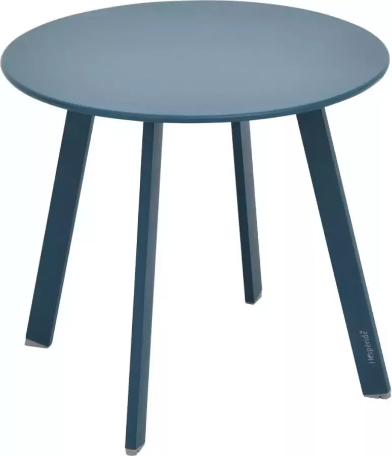 Hesperide Bijzettafel tuin tafel Saona metaal blauw D50 x H45 cm voor buiten