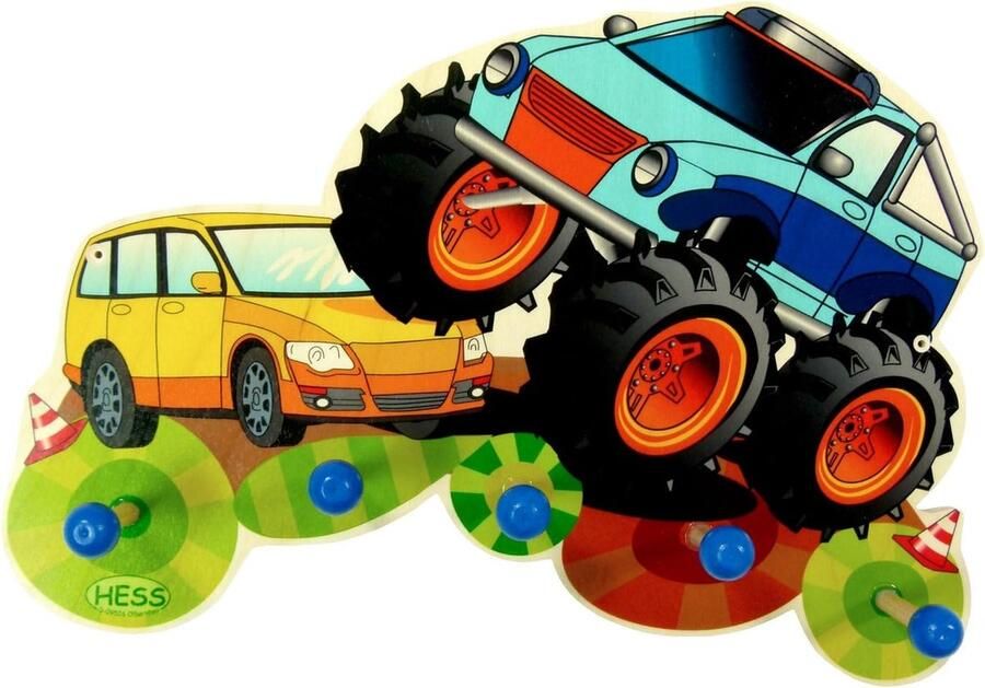 Hess Kapstok Kinderkapstok Monstertruck Hout
