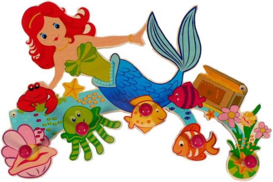 Hess Kapstok Kinderkapstok Zeemeermin Hout