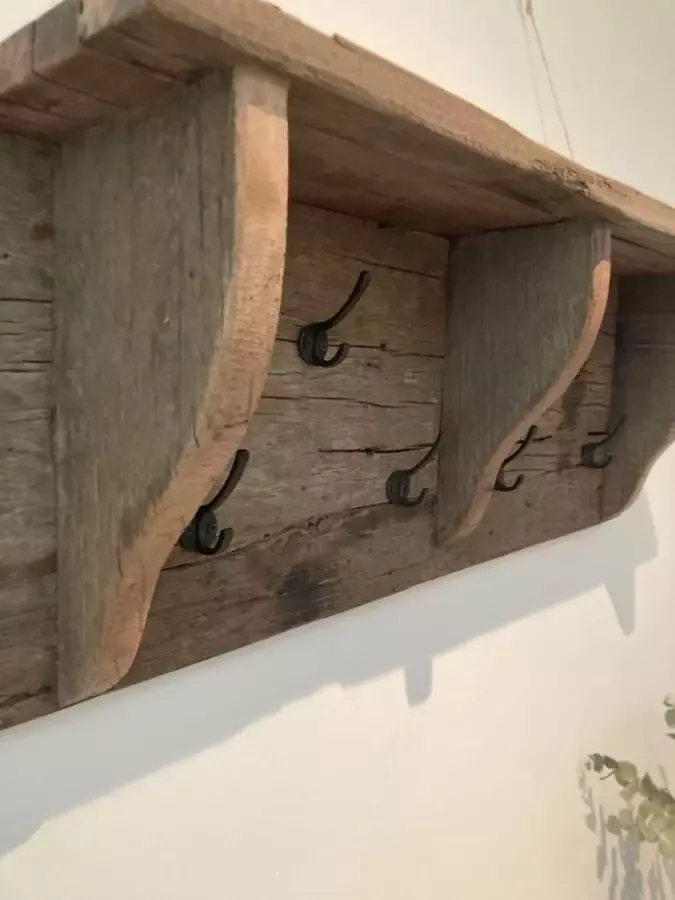 Het oude gebint Landelijke kapstok 90 cm truckbody wood hout houten wandkapstok hangend kapstok houten kapstok landelijke decoratie