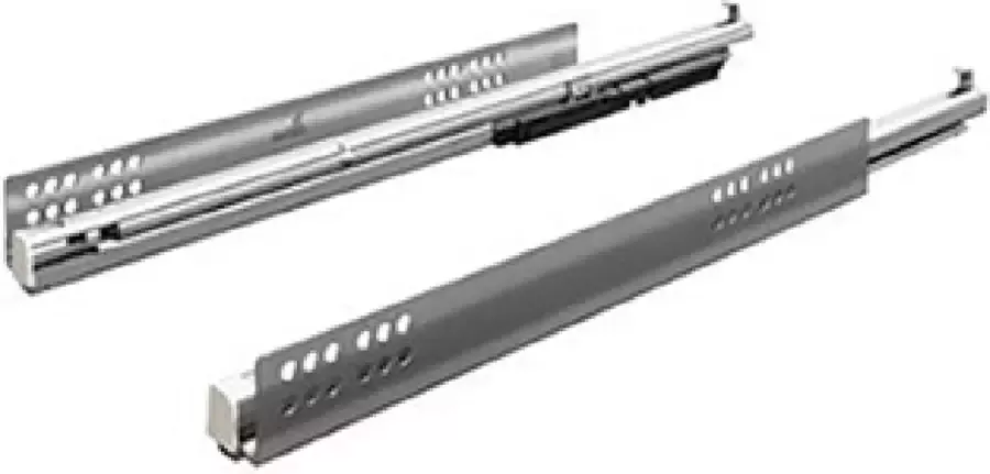 Hettich ladegeleider quadro 30v6 600mm silent 30kg verzinkt 45297 ( a 1 pr )
