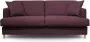 Hexagon e 3-zits slaapbank Bordeaux stof Express bed L 182 x D 98 x H 82 cm Larry - Thumbnail 1